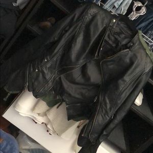 Black leather jacket